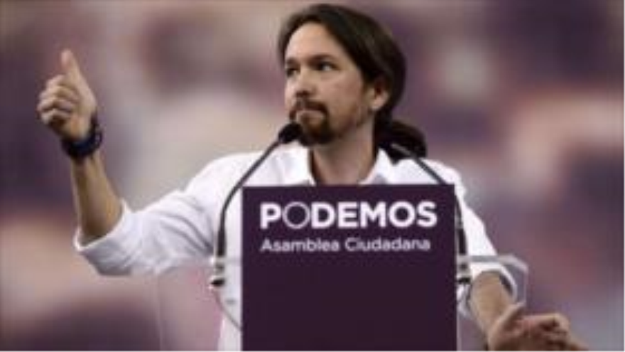 El secretario general del partido español Podemos, Pablo Iglesias