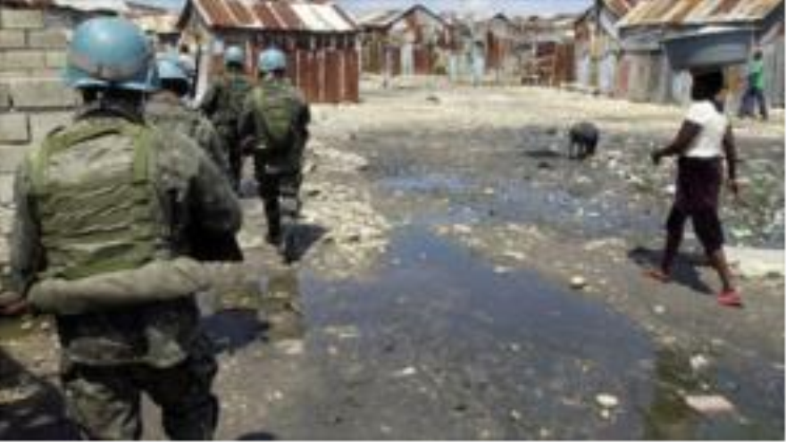Integrantes de la Misión de Estabilización de Naciones Unidas en Haití (MINUSTAH)