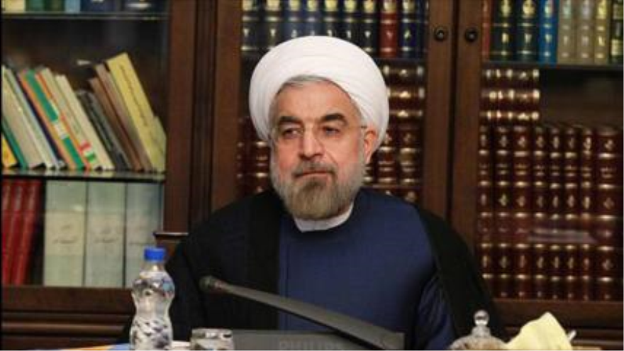 El presidente iraní, Hasan Rohani en la reunión de Consejo Supremo de la Revolución Cultural