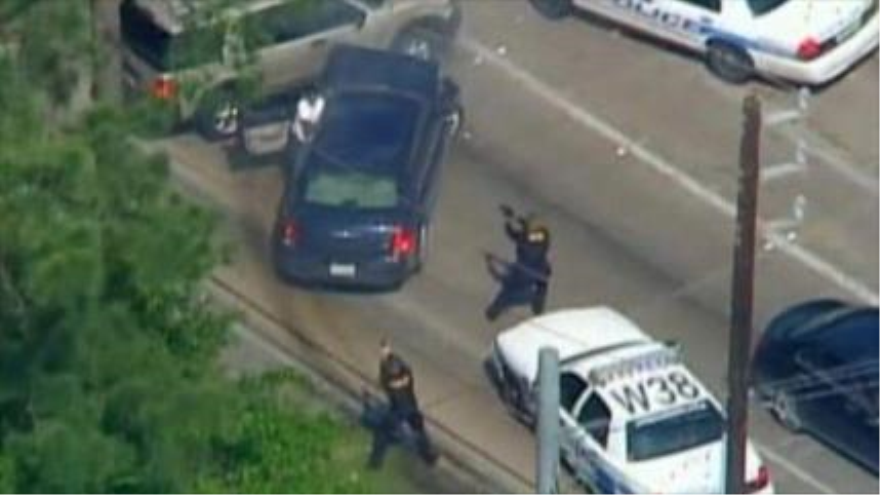 Una escena del tiroteo registrado en el estado estadounidense de Texas. 15 de abril de 2015