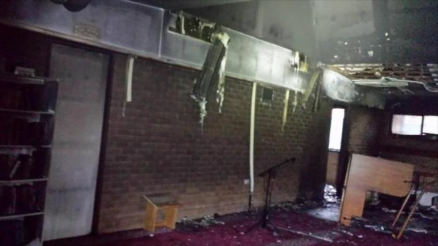 Mezquita incendiada de Queensland, noreste de Australia. 17 de abril de 2015