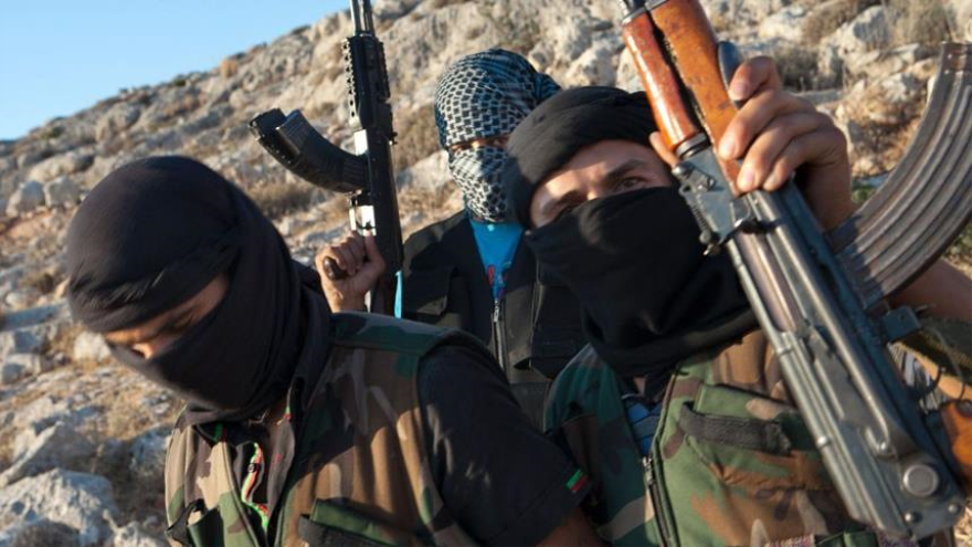 Miembros del grupo terrorista Ansar Beit al-Maqdis, afiliado a Daesh, en la península del Sinaí, noreste de Egipto