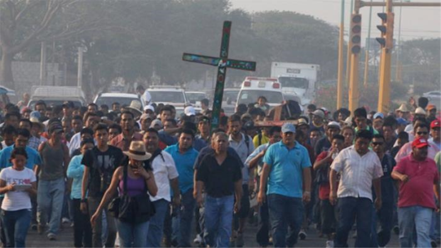 Marcha de migrantes centroamericanos rumbo a México