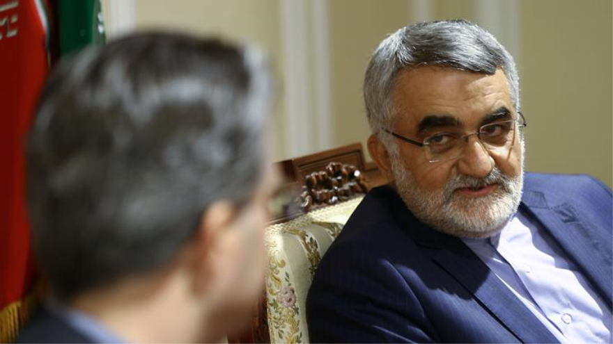 Presidente de la Comisión de Seguridad Nacional y Política Exterior del Parlamento iraní, Alaeddin Boruyerdi. 19 de abril de 2015