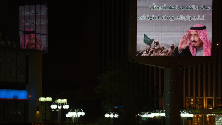 Propaganda bélica en Riad, capital saudí. 15 de abril de 2015