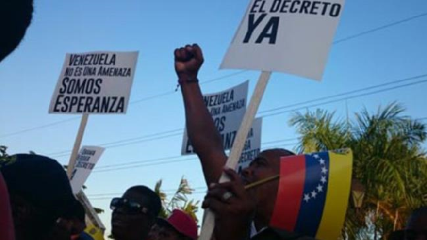 Marcha en solidaridad con el Gobierno de Venezuela 