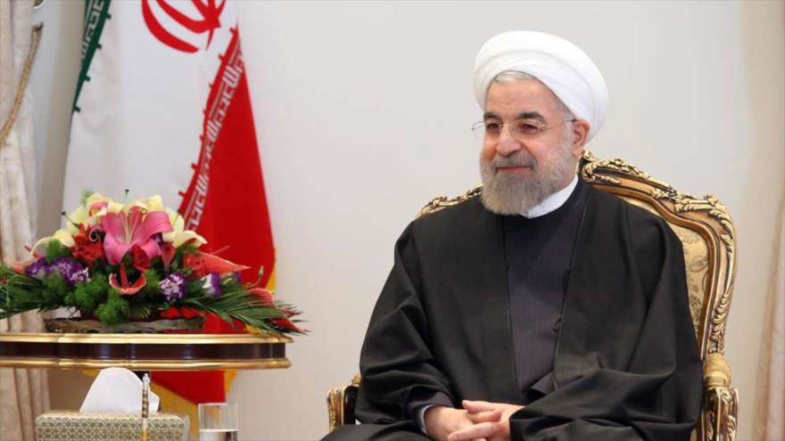 Presidente iraní, Hasan Rohani . 20 de abril de 2015