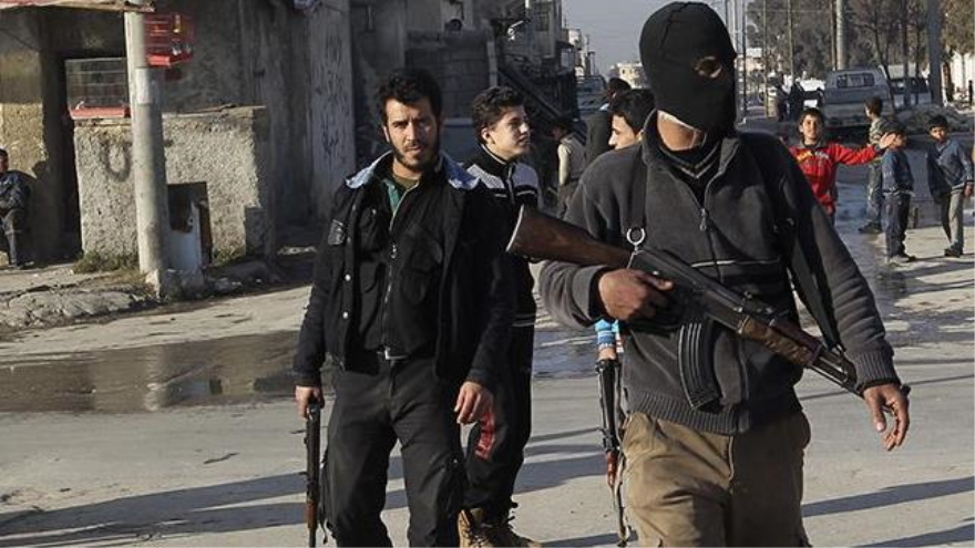 Integrantes de un grupo terrorista en Siria