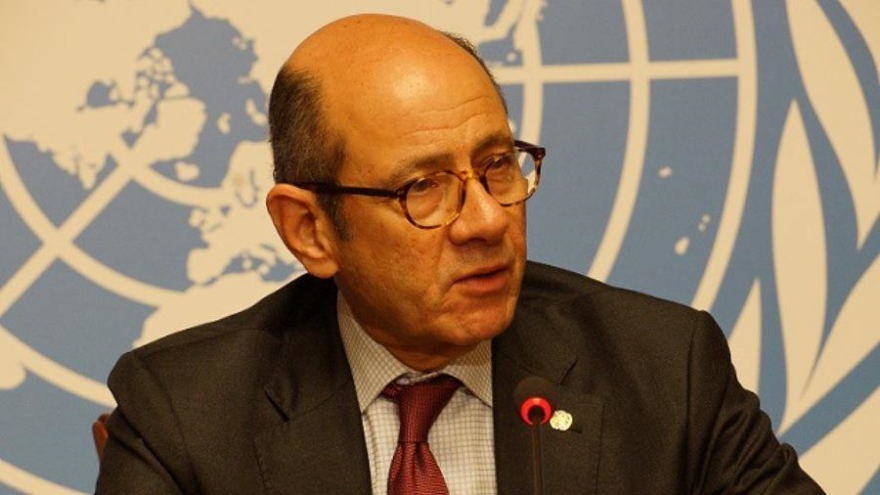 Ahmad Fawzi, un portavoz de la ONU