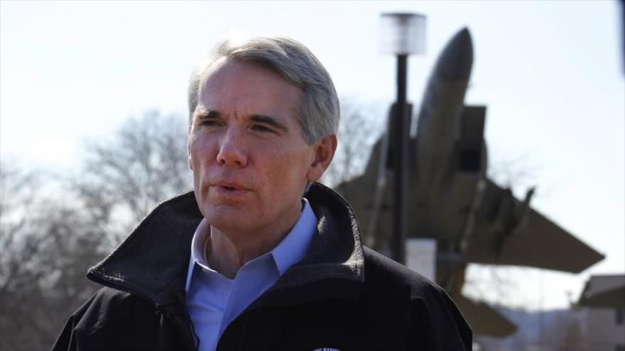 El senador republicano estadounidense Robert Portman, de Ohio, en el noreste de EE.UU.