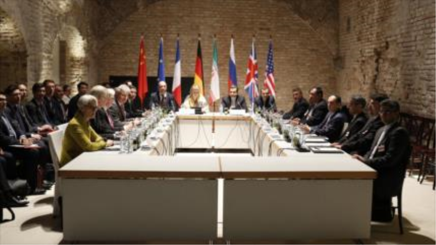 Representantes de Irán, UE y G5+1. El 24 de abril de 2015 en Viena (Austria)