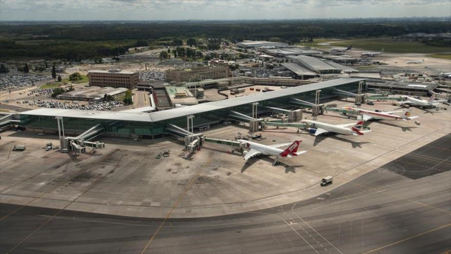 El aeropuerto internacional de Ezeiza en Buenos Aires, capital argentina