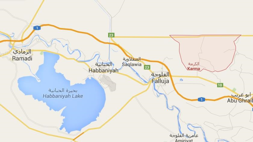 Las ciudades Ramadi, Faluya y Al-Karma en la provincia de Al-Anbar (oeste)