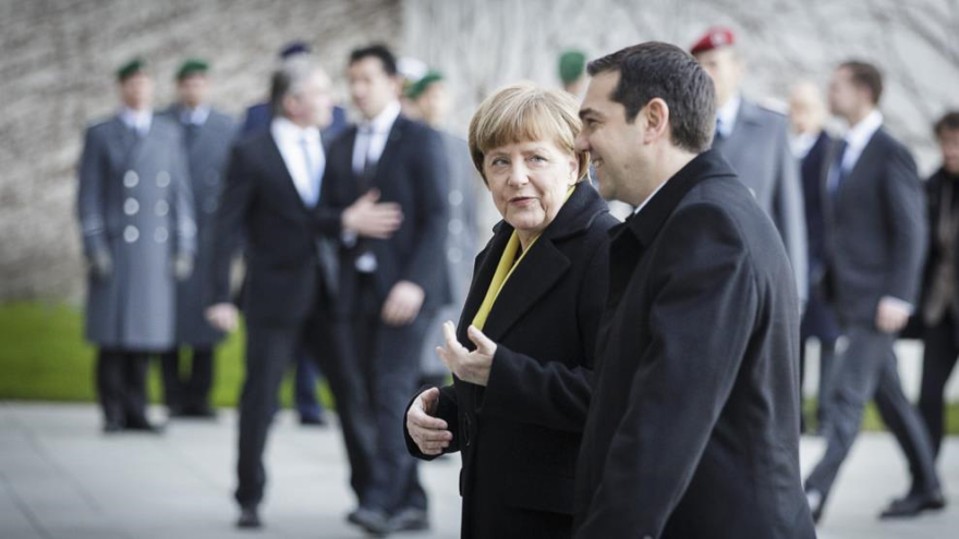 La canciller alemana, Angela Merkel, y el primer ministro de Grecia, Alexis Tsipras.
