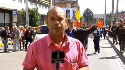 Maestros colombianos vuelven a tomar calles de Bogotá 