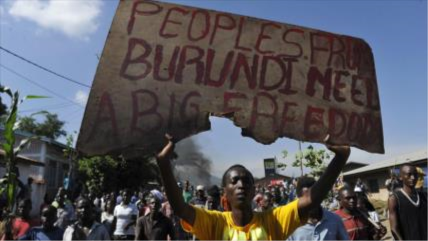 Manifestaciones en Burundi. 28 de abril de 2015