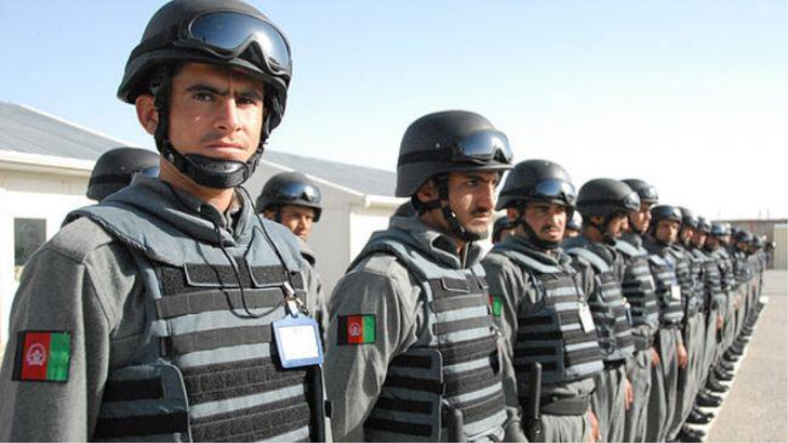 Miembros de la Policía Nacional Afgana