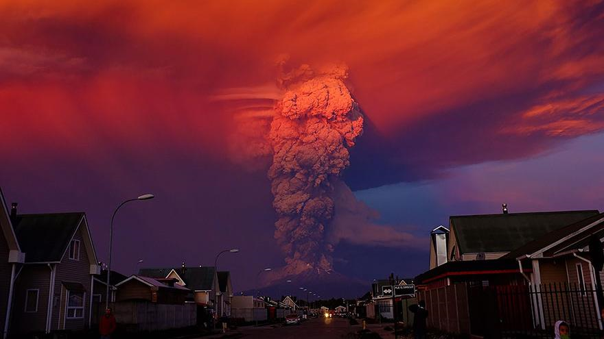 Erupción del volcán Calbuco en Chile.