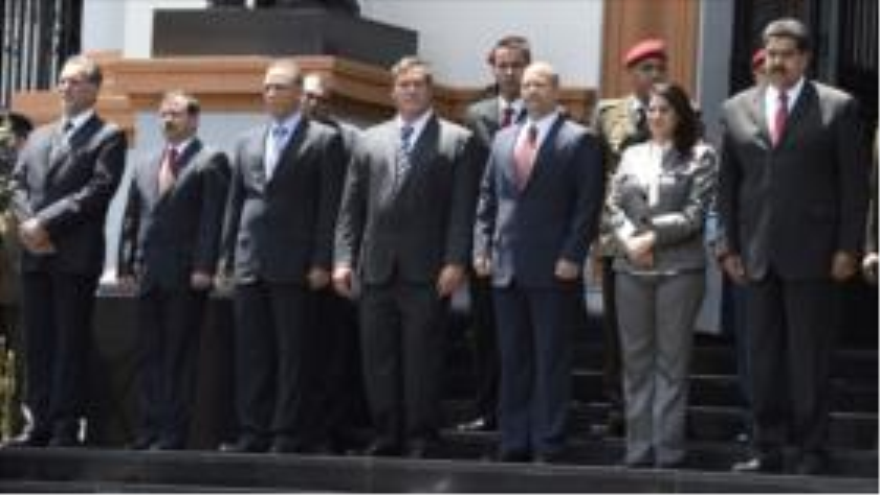 Presidente de Venezuela, Nicolás Maduro, en la ceremonia de la condecoración de los Cinco cubanos. 05 de mayo de 2015