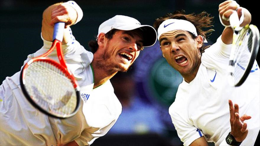 El tenista escocés Andy Murray (izquierda) y el español Rafael Nadal (derecha). 
