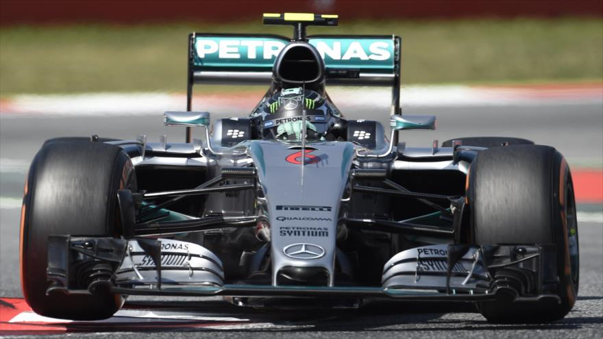 Piloto alemán de Mercedes Nico Rosberg, en Gran Premio de Fórmula 1, España.