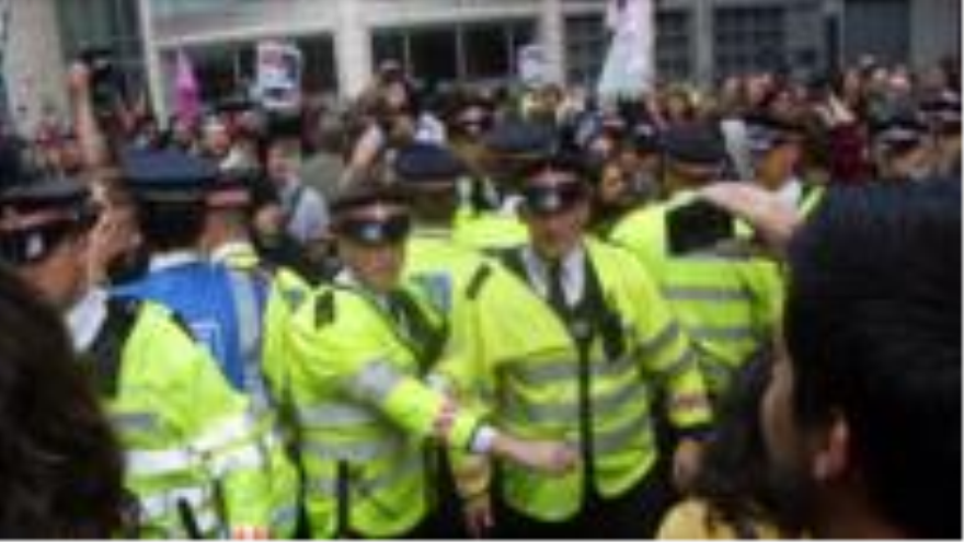Manifestación antirrecortes en Londres, capital británica.