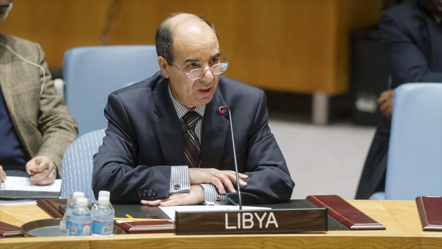 El representante de Libia ante la ONU, Ibrahim Dabbashi 