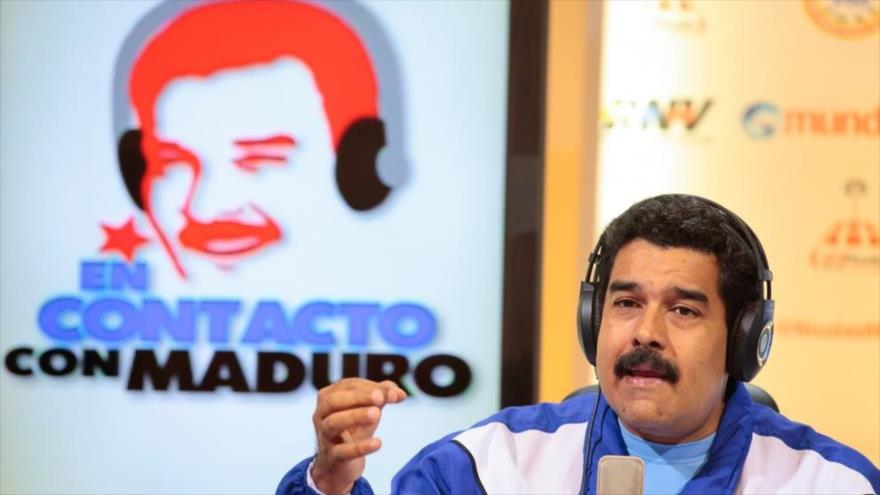 El presidente de Venezuela, Nicolás Maduro, en su programa semanal "En Contacto con Maduro".