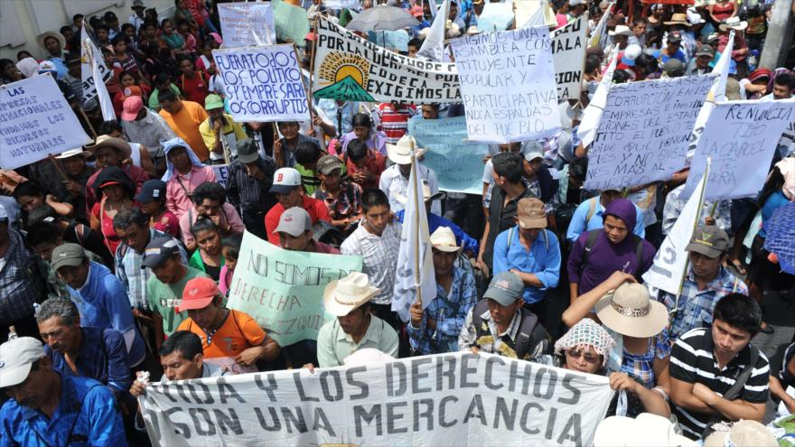 La marcha de los campesinos guatemaltecos. 20 de mayo de 2015