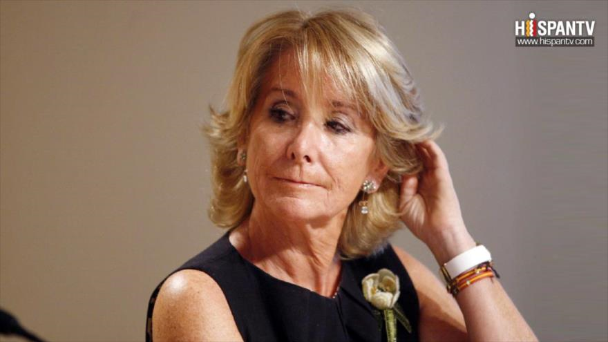 La condesa Esperanza Aguirre, expresidenta de la región de Madrid (1996-2012) y candidata a la alcaldía de la capital española.