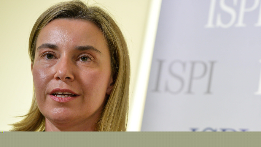La jefa de la Diplomacia de la Unión Europea (UE), Federica Mogherini