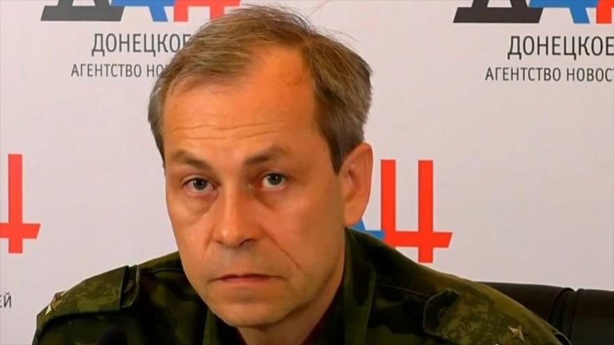 El portavoz del Ministerio de Defensa de la autoproclamada República Popular de Donetsk, Eduard Basurin