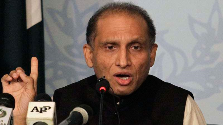El ministro paquistaní de Asuntos Exteriores, Aizaz Ahmad Chaudhry.