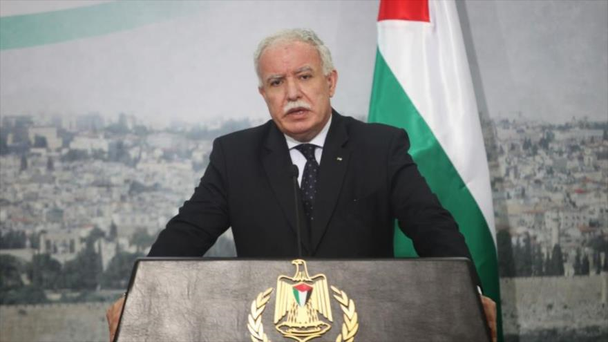 El ministro palestino de Relaciones Exteriores, Riyad al-Maliki 