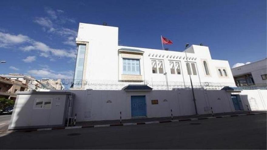 Embajada de Túnez en Trípoli, capital de Libia.