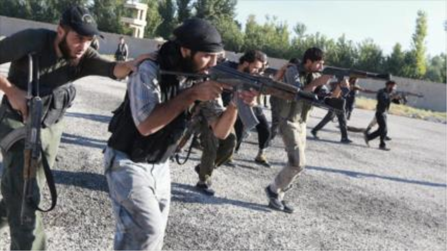 Campo de entrenamiento de un grupo terrorista que lucha contra el Gobierno sirio.