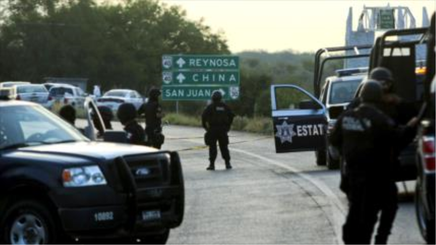 Policía mexicana en la ciudad de Reynosa (noreste).