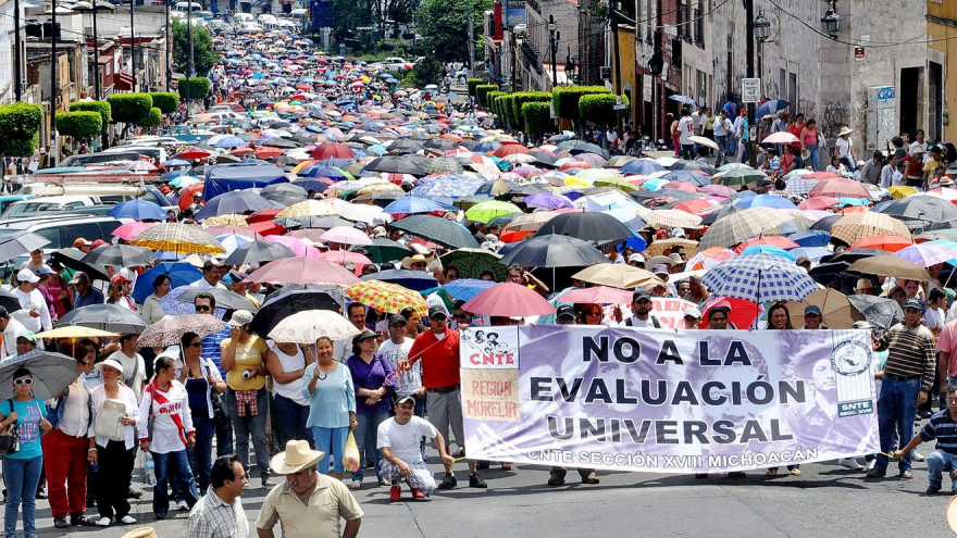 Marcha de los maestros en Ciudad de México