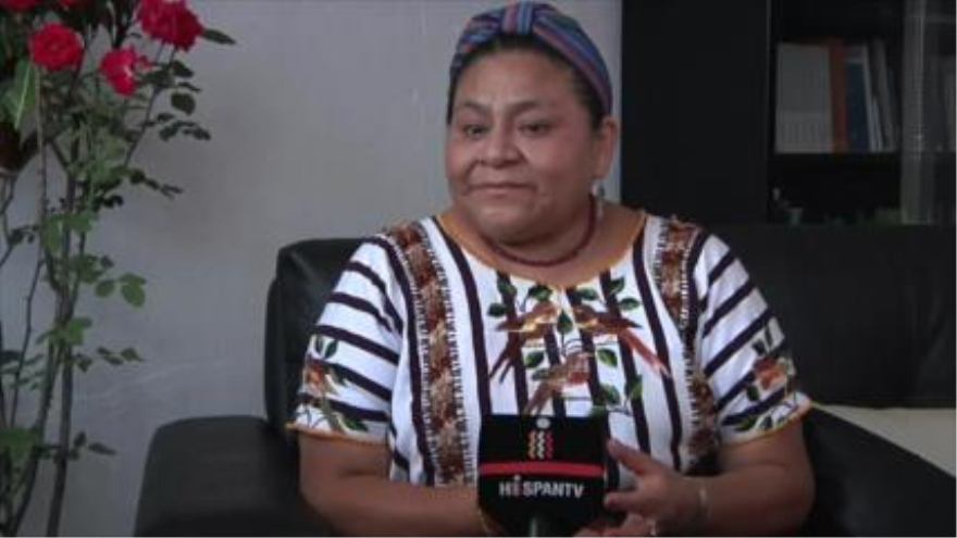 Entrevista de HispanTV con premio Nobel de la Paz guatemalteca, Rigoberta Menchú