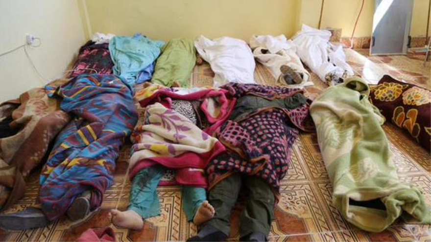 Víctimas civiles de los más recientes ataques de EIIL a la ciudad de Kobani.