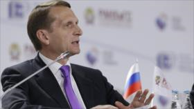 Naryshkin: Fracasaron esfuerzos de EEUU para aislar a Rusia