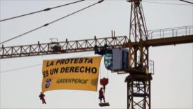 Greenpeace lleva al Congreso español su protesta contra Ley Mordaza