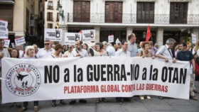 Protesta en Madrid contra cesión de base Morón a EEUU