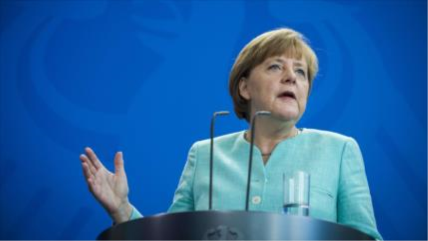 La canciller alemana, Angela Merkel, en una rueda de prensa en Berlín, capital de Alemania. 30 de junio de 2015
