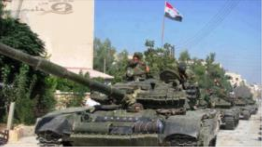 Un tanque del Ejército sirio.