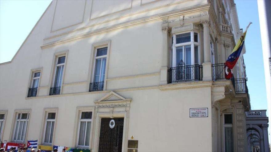 Edificio central de la Embajada venezolana en el Reino Unido. 