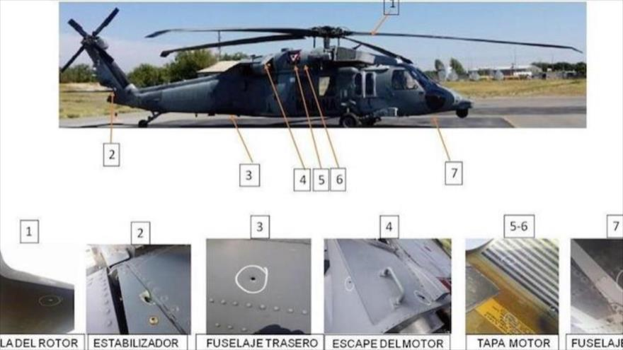 Ataque al helicóptero Black Hawk de la Armada de México en el estado nororiental de Tamaulipas. 5 de julio de 2015