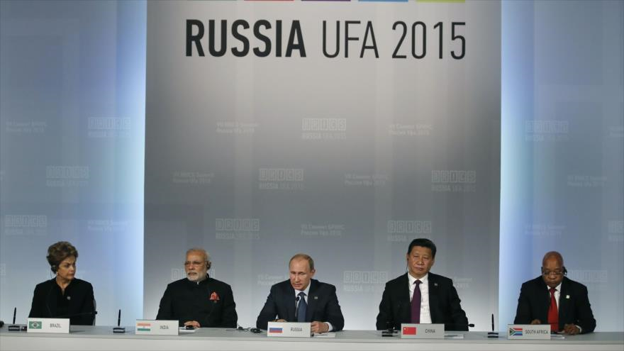 Dirigentes del BRICS en la ciudad rusa de Ufa. 9 de julio de 2015.