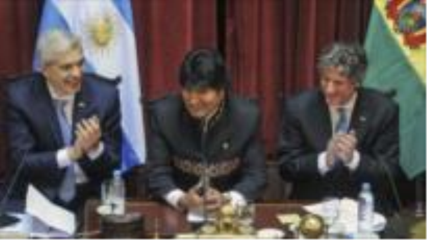 El presidente de Bolivia, Evo Morales, en el Congreso Nacional de Argentina. 16 de julio de 2015.