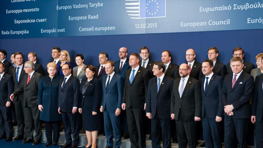 Los jefes de Estado y de Gobierno de la Unión Europea (UE).